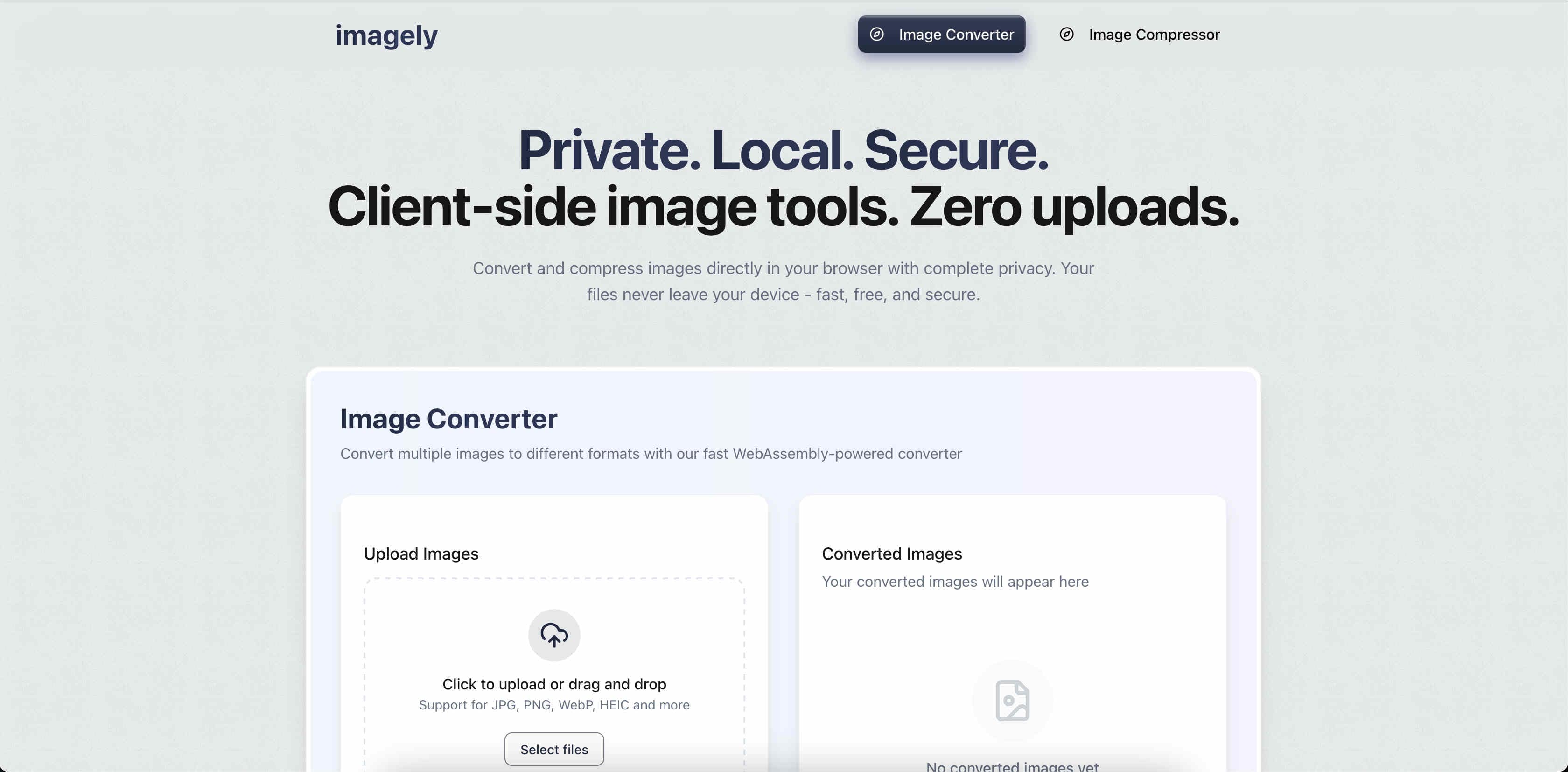 Screenshot 1 of imagely - online image utility tool